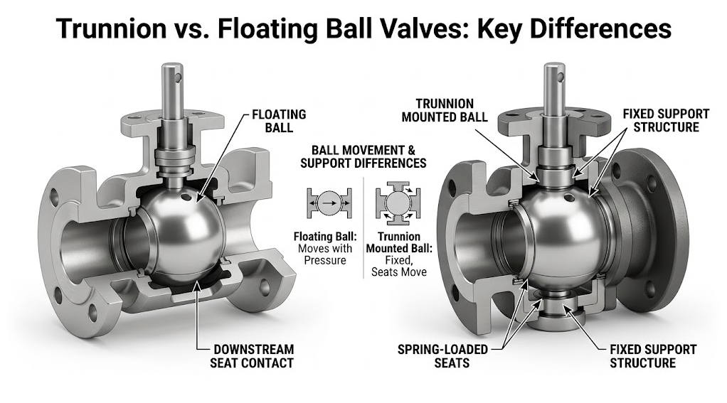 Válvulas munhão vs. válvulas esfera flutuantes: principais diferenças